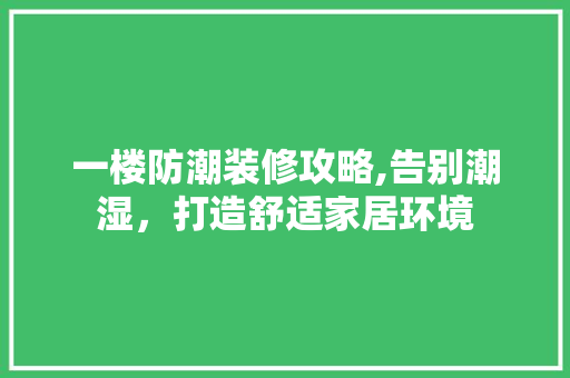 一楼防潮装修攻略,告别潮湿，打造舒适家居环境 一楼防潮装修攻略,告别潮湿，打造舒适家居环境 二手房