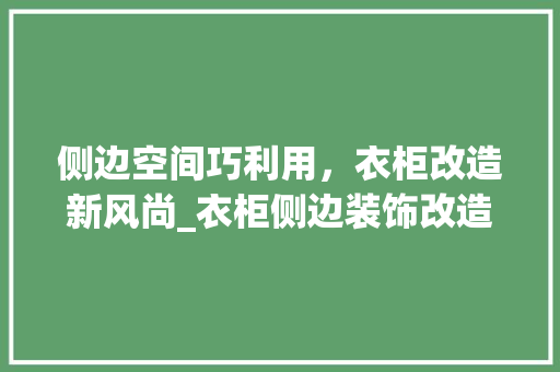 侧边空间巧利用，衣柜改造新风尚_衣柜侧边装饰改造 侧边空间巧利用，衣柜改造新风尚_衣柜侧边装饰改造 二手房