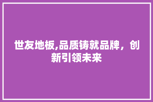 世友地板,品质铸就品牌，创新引领未来 家居装饰
