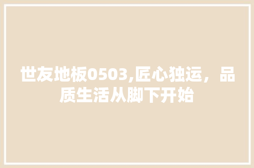 世友地板0503,匠心独运，品质生活从脚下开始 家居设计