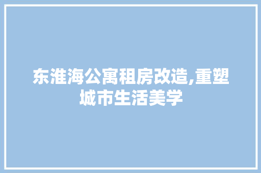东淮海公寓租房改造,重塑城市生活美学 家居设计