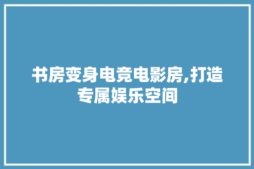 书房变身电竞电影房,打造专属娱乐空间 装修知识