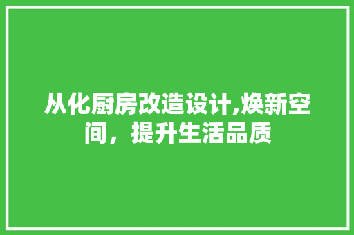 从化厨房改造设计,焕新空间，提升生活品质