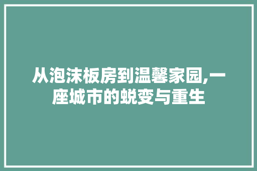 从泡沫板房到温馨家园,一座城市的蜕变与重生
