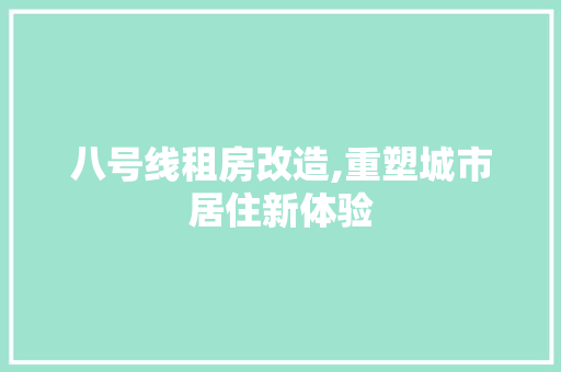 八号线租房改造,重塑城市居住新体验