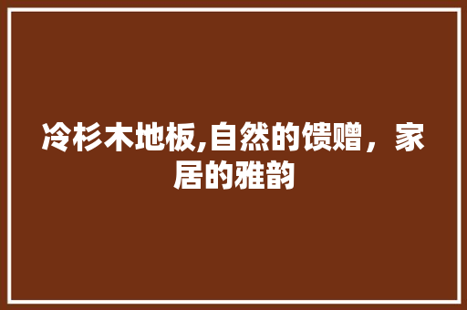 冷杉木地板,自然的馈赠，家居的雅韵
