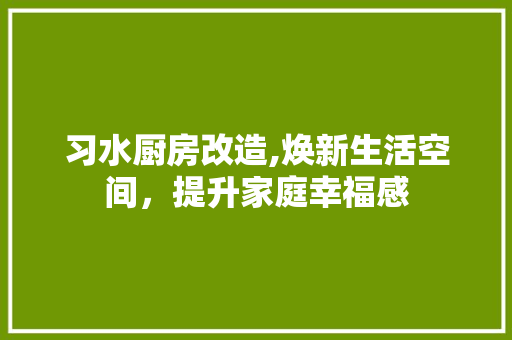 习水厨房改造,焕新生活空间，提升家庭幸福感