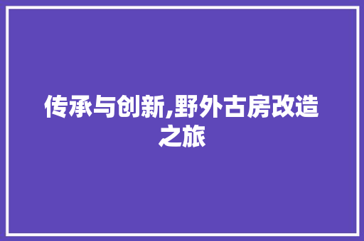 传承与创新,野外古房改造之旅，野外打造房子。