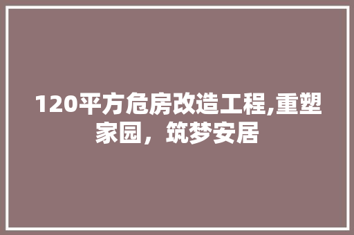 120平方危房改造工程,重塑家园，筑梦安居 家居设计