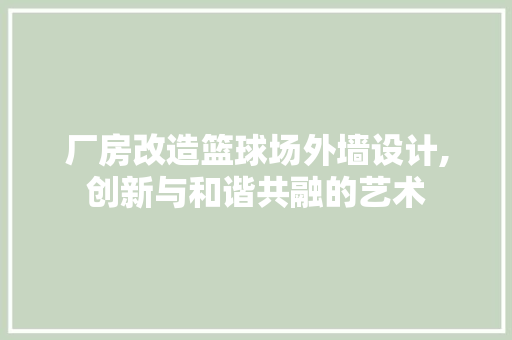 厂房改造篮球场外墙设计,创新与和谐共融的艺术
