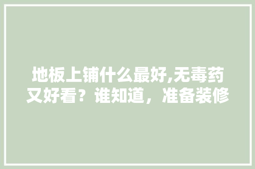 地板上铺什么最好,无毒药又好看？谁知道，准备装修要备什么药品呢图片。 地板上铺什么最好,无毒药又好看？谁知道，准备装修要备什么药品呢图片。 装修知识